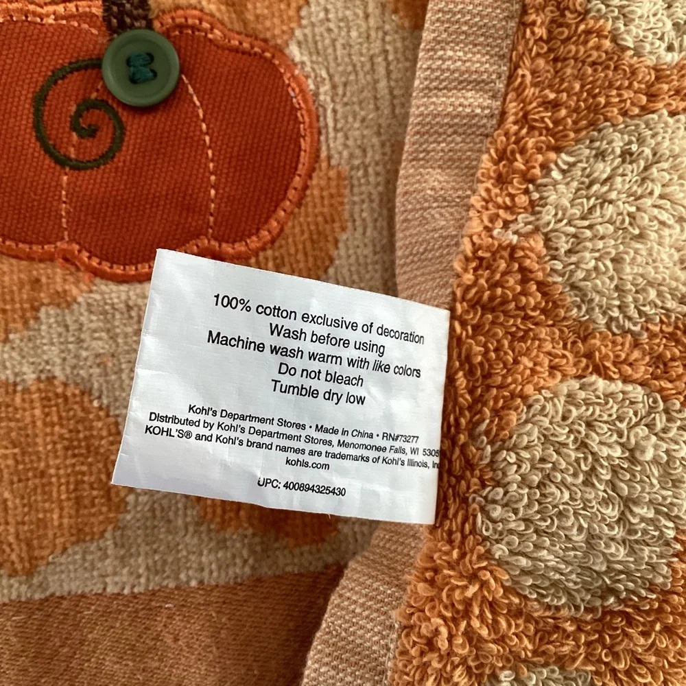 Harvest pumpkin towels